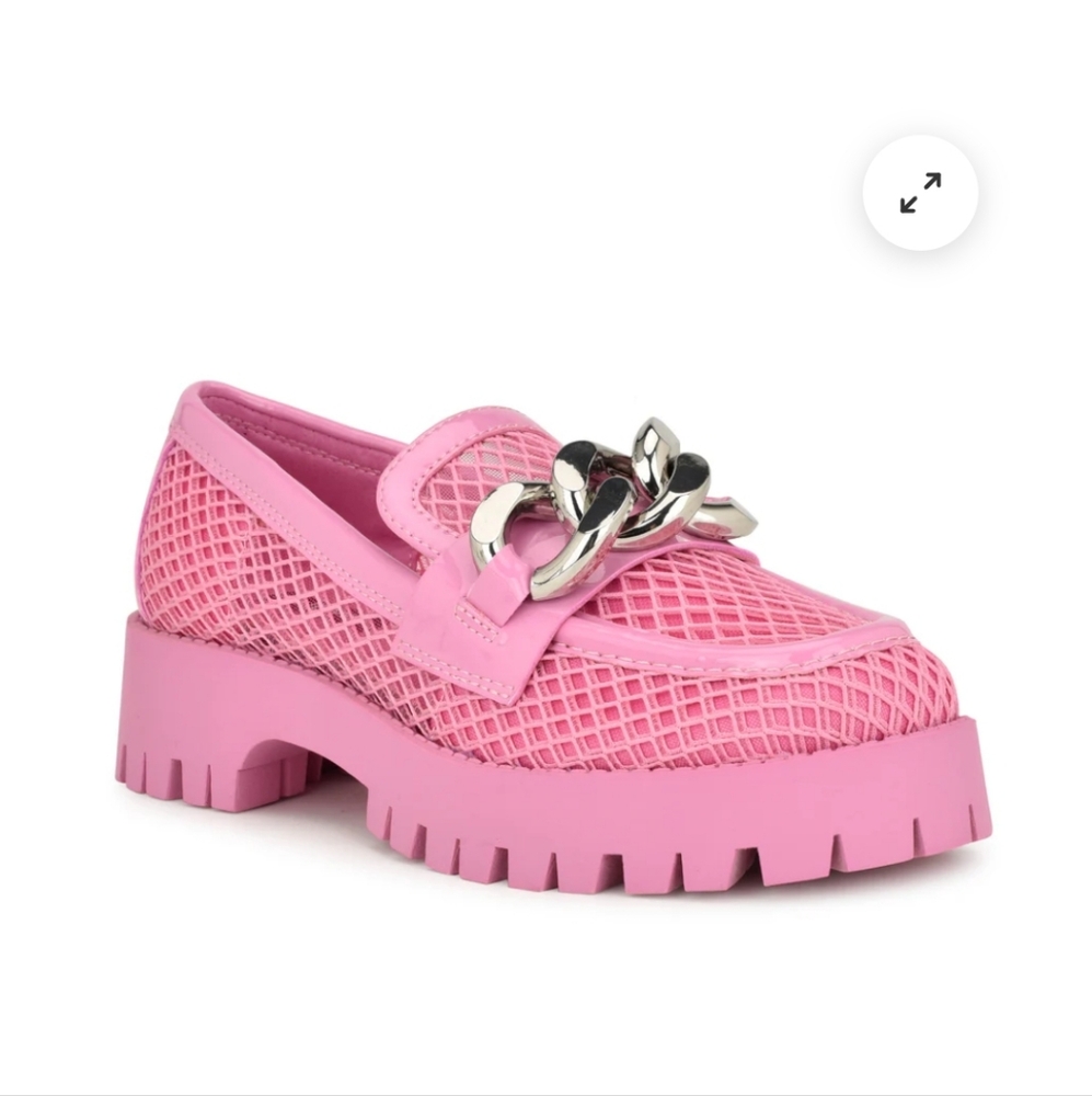 Pink loafers